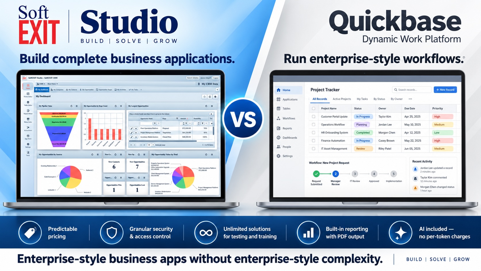 SoftEXIT Studio vs Quickbase