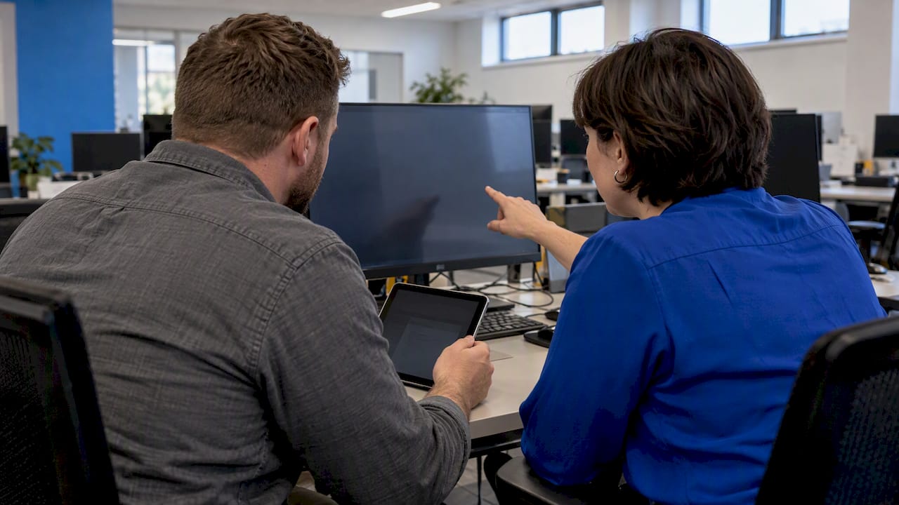 Administrators reviewing no-code CRM configuration