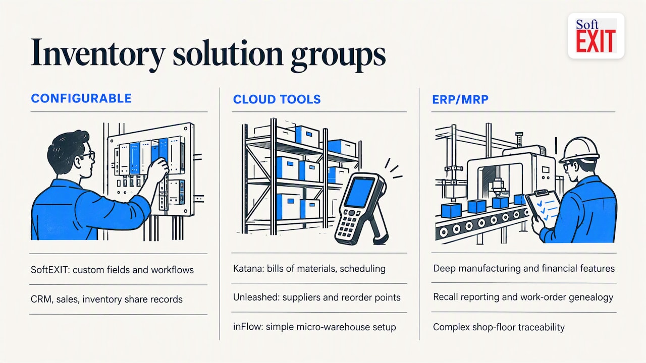 Inventory system categories matched to business needs