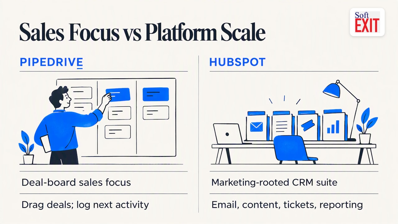 The real difference: sales speed or platform scale — overview diagram