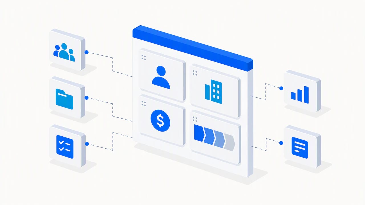 Custom CRM components arranged in app structure