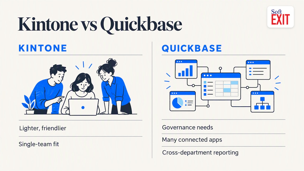 Kintone and Quickbase strengths compared