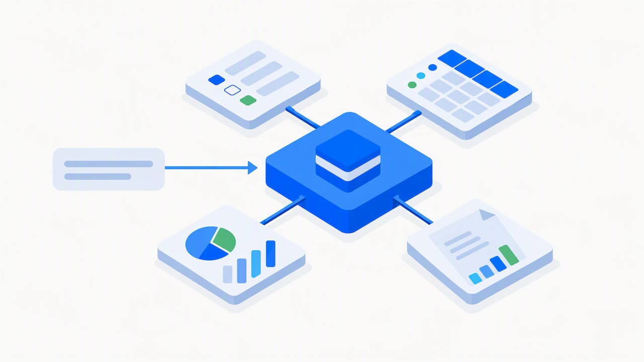 Custom app platform linking four business tools