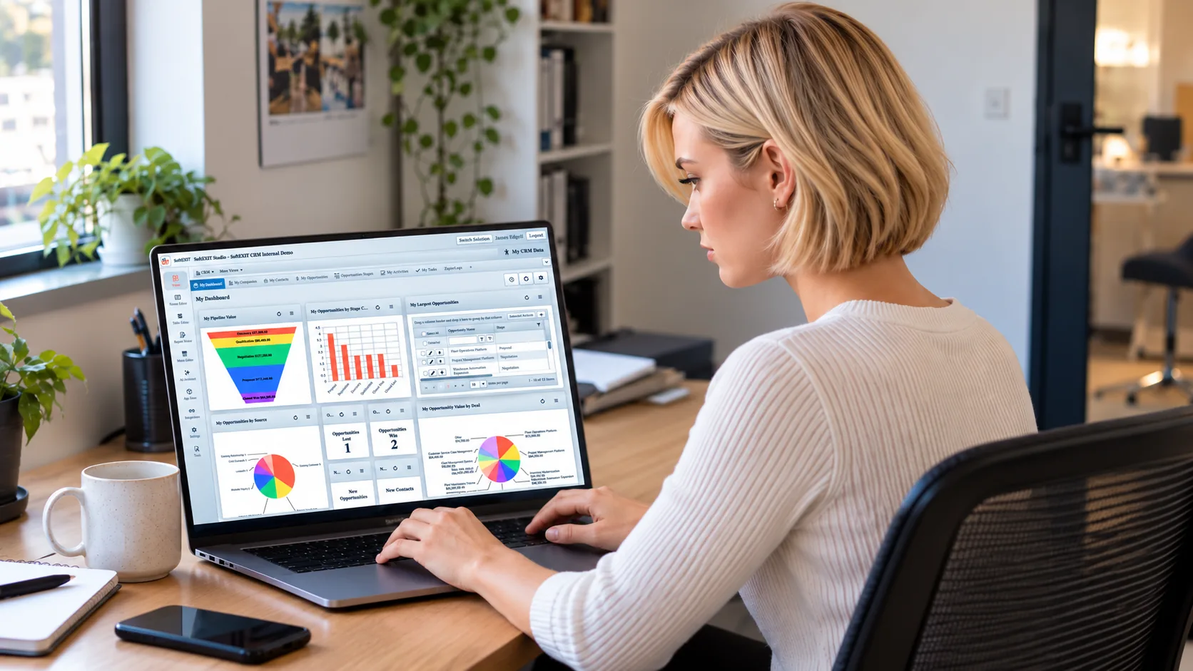 Woman on computer